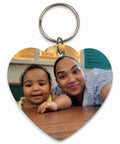 Personalized heart keyring